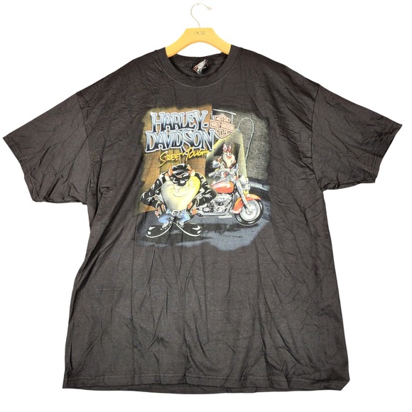 Harley-Davidson Other - Vintage Harley Davidson Looney Tunes Taz Daytona Florida T-Shirt Mens XXL Black